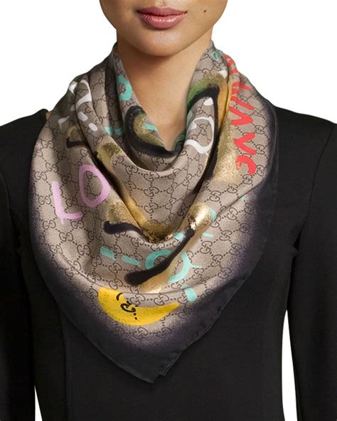 square scarf gucci|gucci oversized scarf.